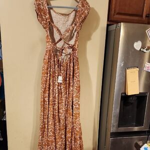 FREE PEOPLE Bohemian Floral Maxi Dress NWT SIZE SMALL